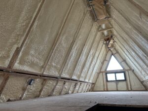 Finished spray foam insulation project in Northern Utah