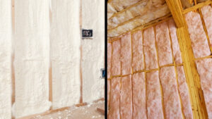 Spray foam insulation vs fiberglass